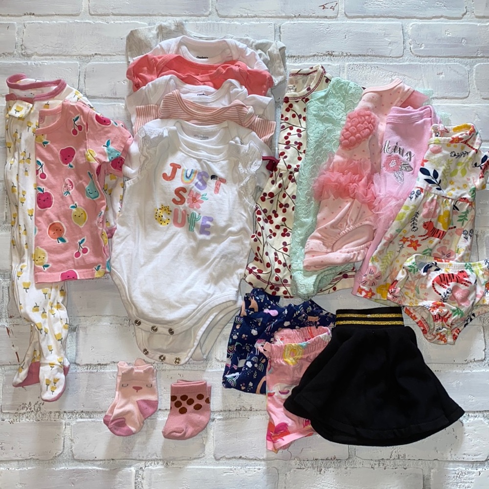 Babygirl 0/3 spring & summer onesie romper bundle!!